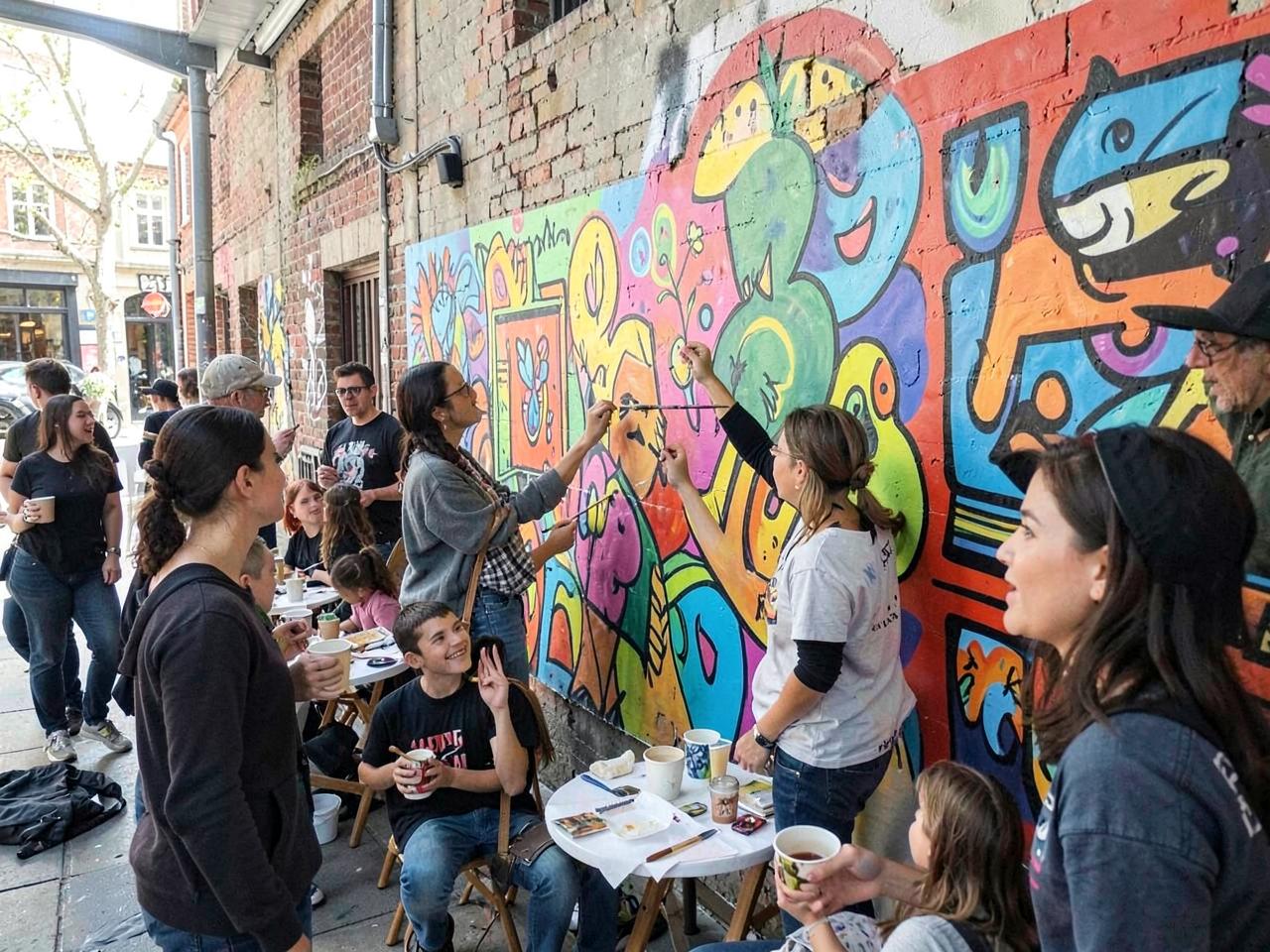 Mural Pop-Up weekend, wall three.